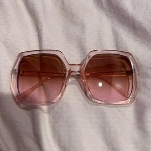 Pink pastel frame sunglasses